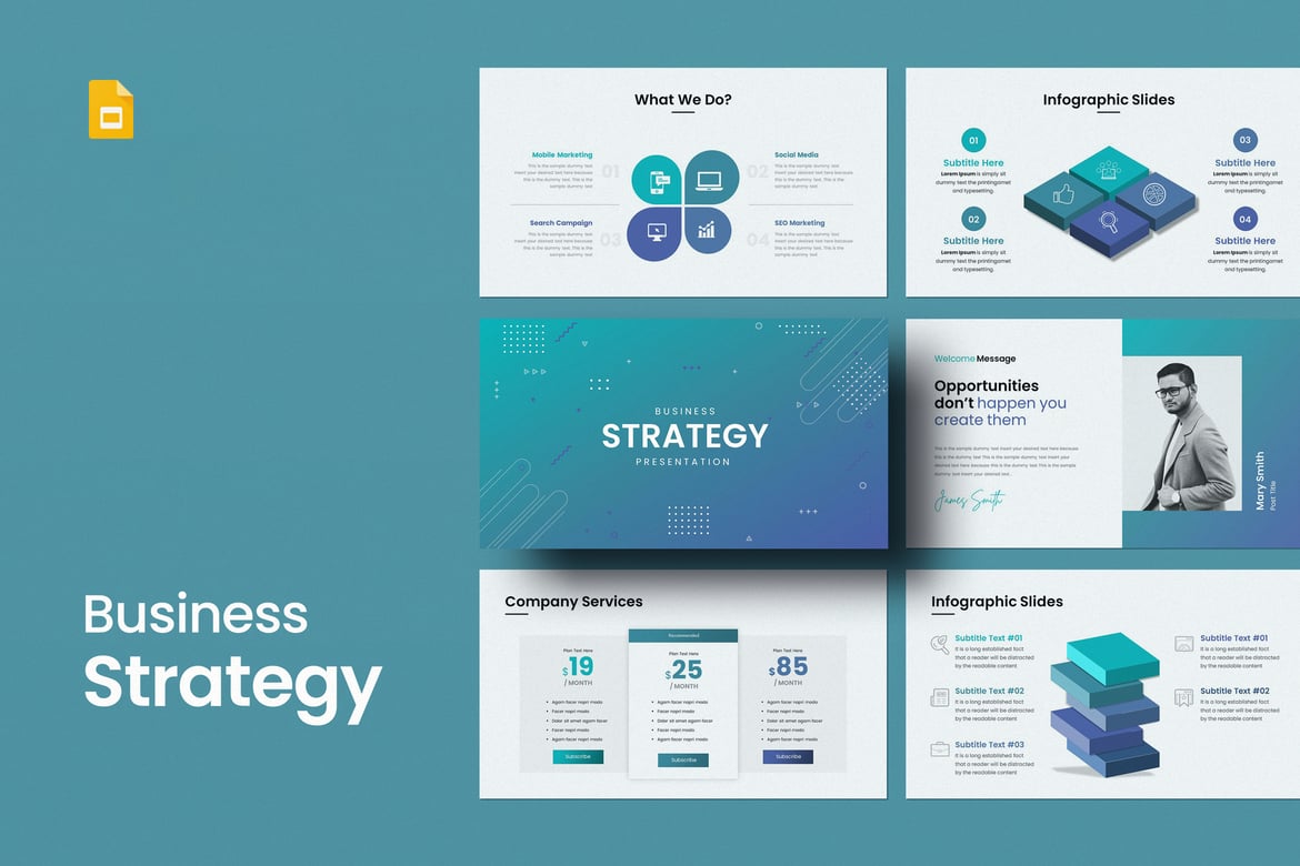 Template Presentasi PowerPoint Strategi Bisnis Profesional