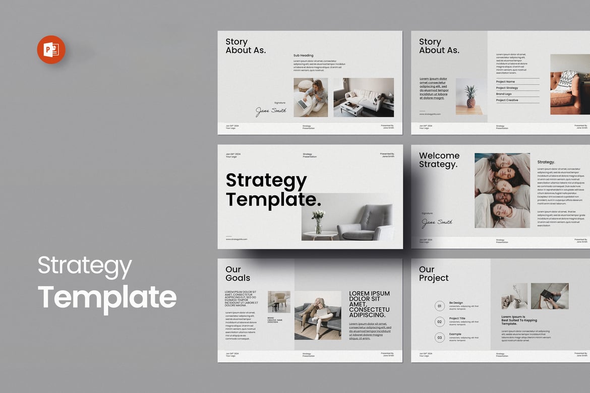 Template Presentasi PowerPoint Strategi Bisnis yang Profesional