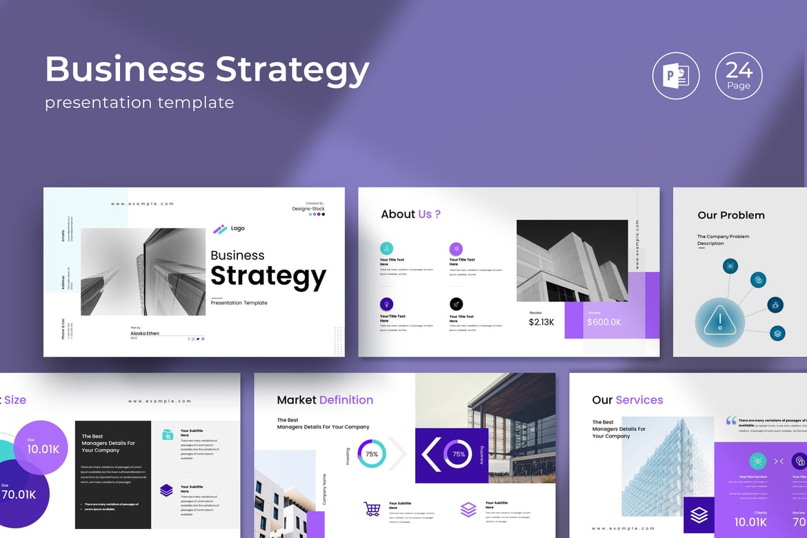 Template Presentasi Strategi Bisnis yang Menarik dan Profesional