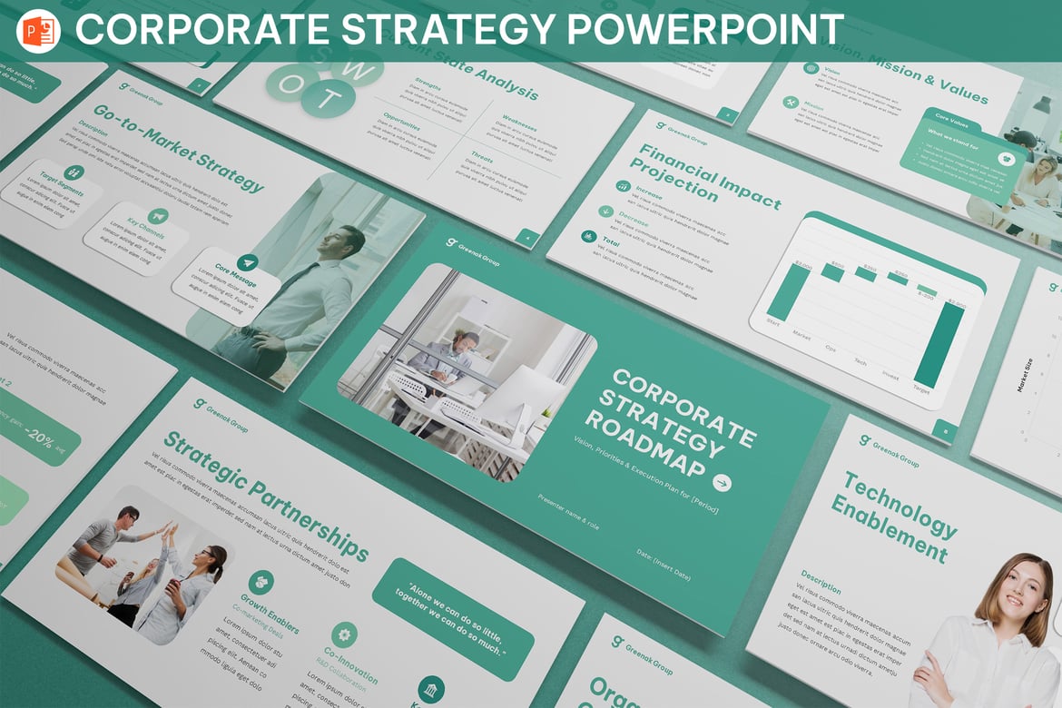 Template PowerPoint Strategi Bisnis yang Menarik dan Profesional