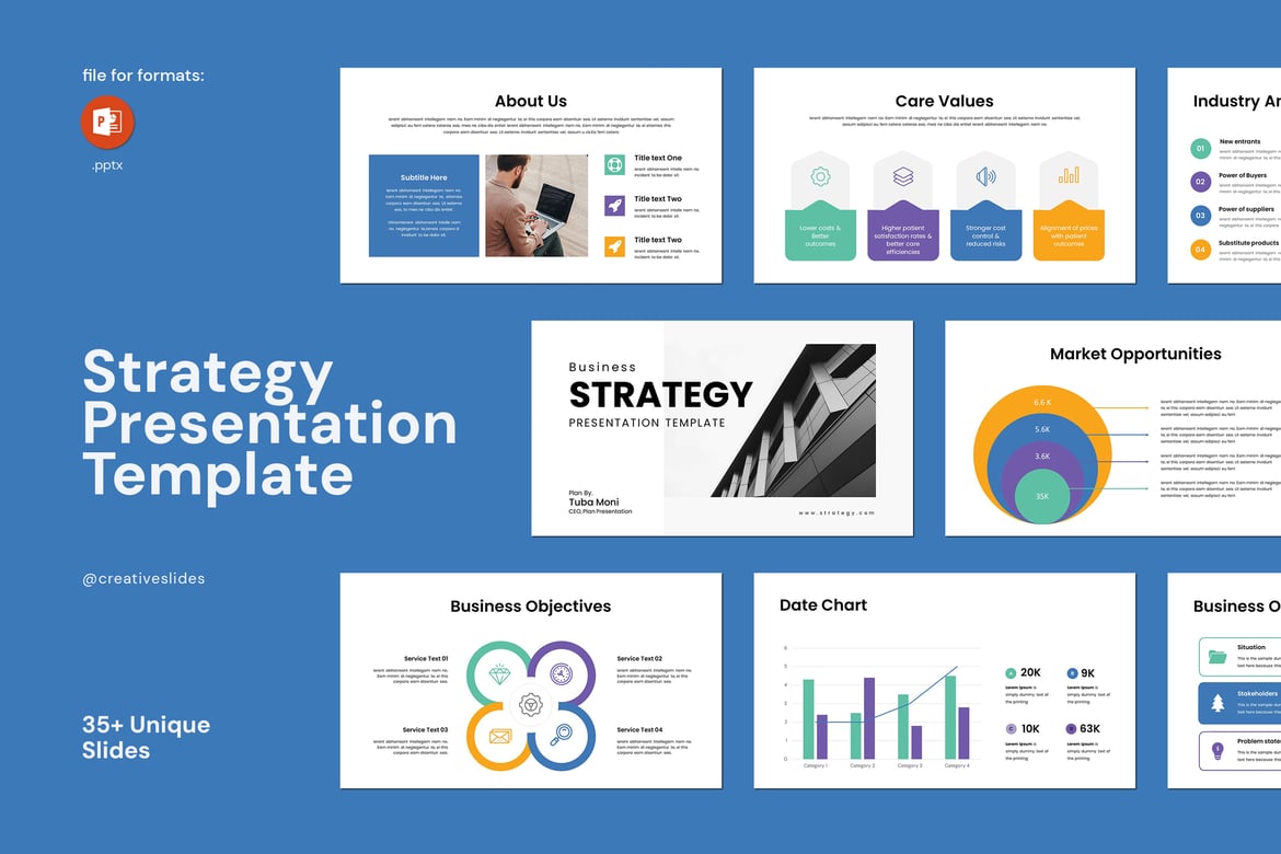Template PowerPoint Strategi Bisnis yang Efektif