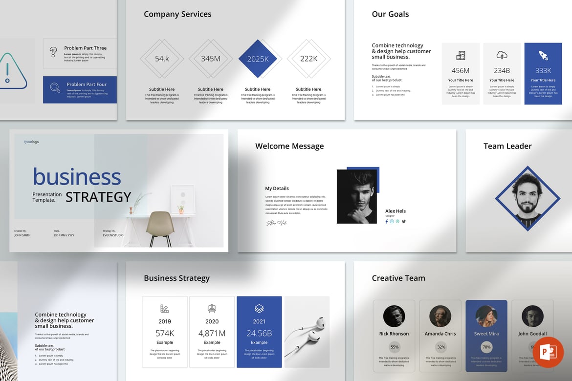 Template PowerPoint Strategi Bisnis Profesional dan Modern