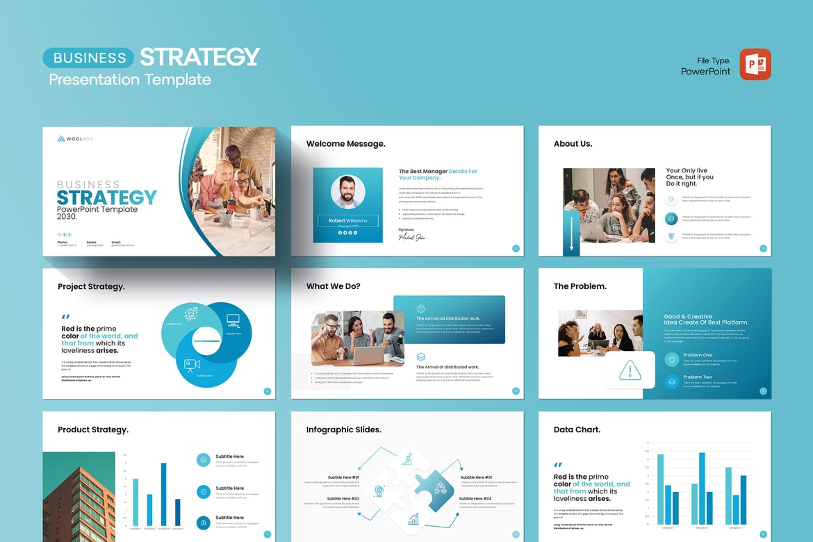 Template Presentasi Strategi Bisnis yang Menarik dan Profesional