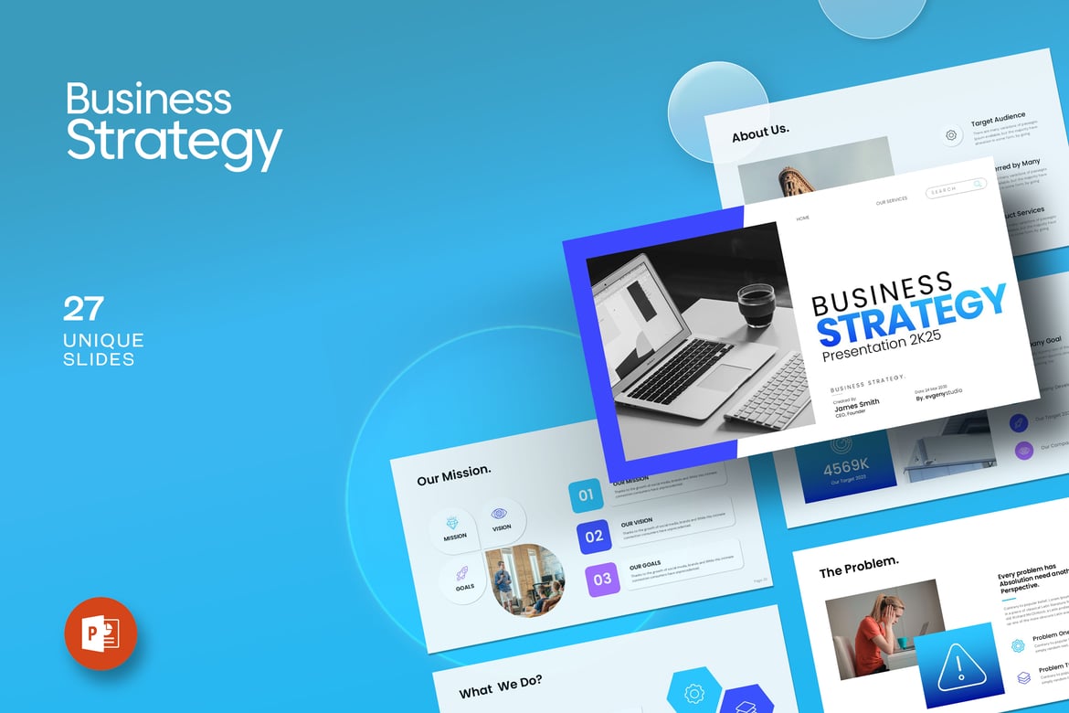 Template PowerPoint Strategi Bisnis yang Menarik dan Profesional