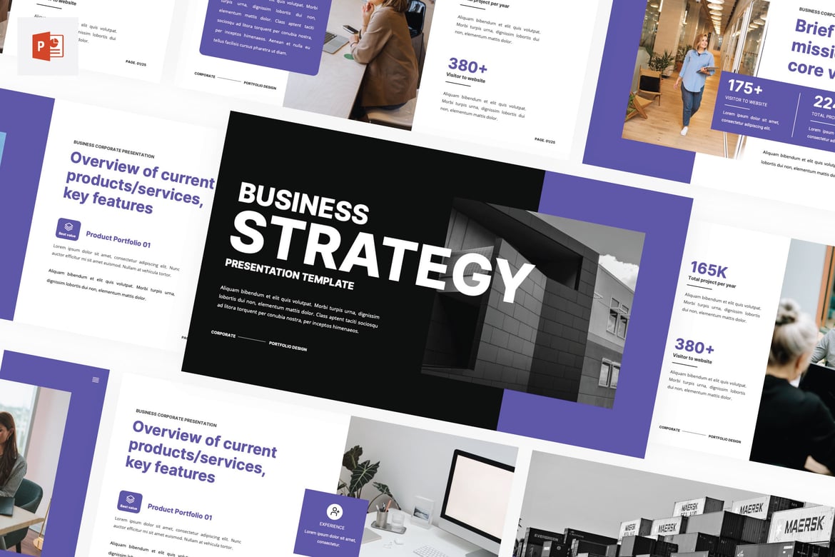 Template Powerpoint Strategi Bisnis Modern dan Profesional