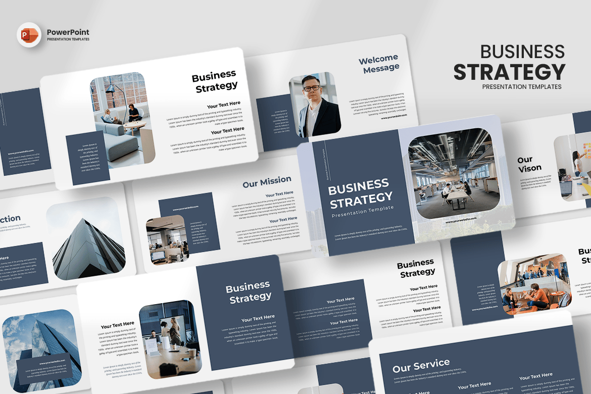Template Presentasi PowerPoint Strategi Bisnis yang Profesional dan Menarik