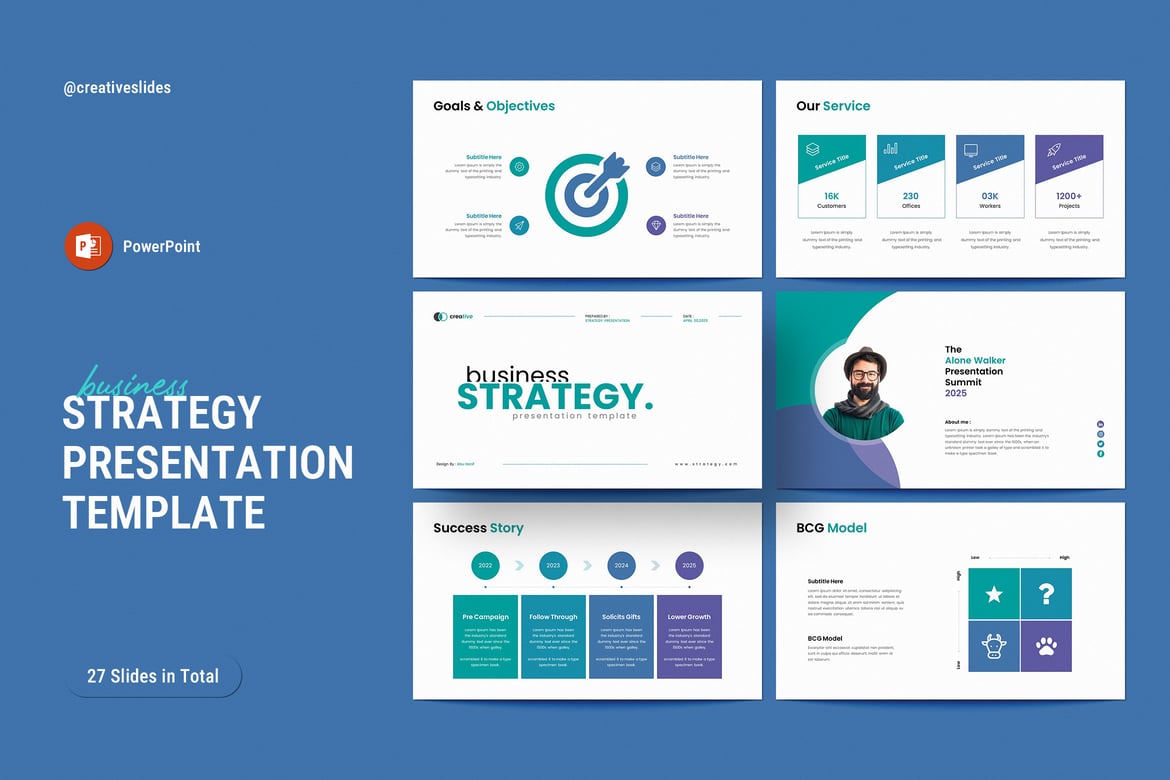 Template PowerPoint Strategi Bisnis yang Menarik dan Profesional