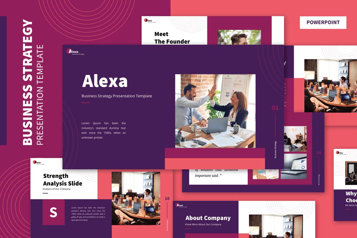 Template PowerPoint Strategi Bisnis yang Profesional dan Modern