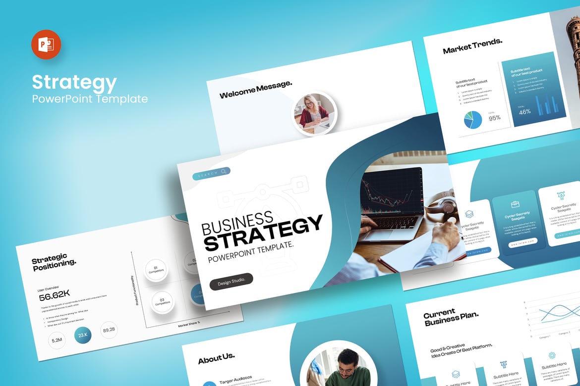Template PowerPoint Strategi Bisnis yang Menarik dan Profesional