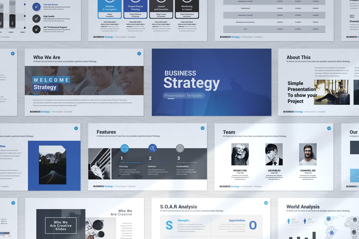 Template PowerPoint Strategi Bisnis yang Menarik dan Profesional