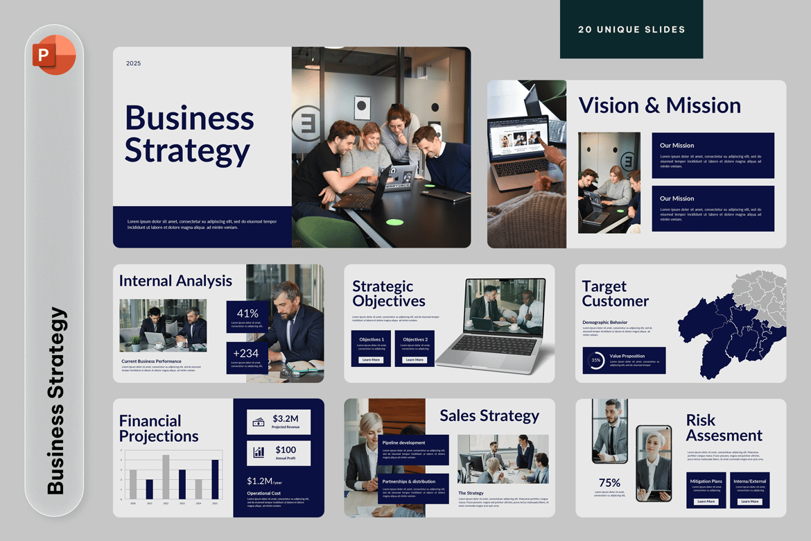 Template Presentasi Strategi Bisnis yang Efektif