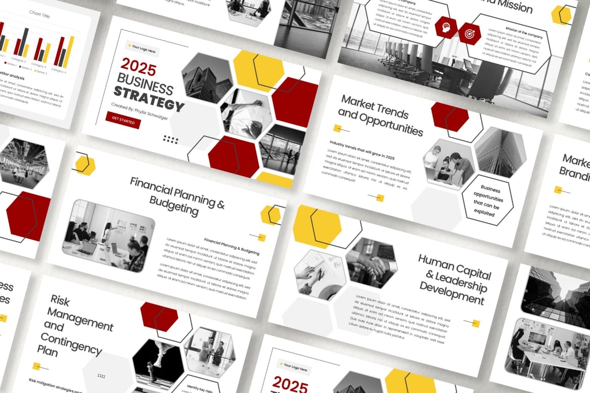 Template PowerPoint Strategi Bisnis Modern