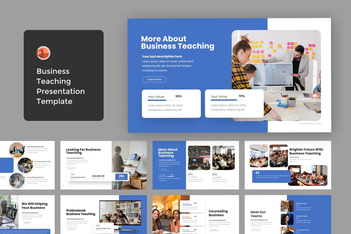 Template PowerPoint Presentasi Bisnis yang Menarik dan Profesional