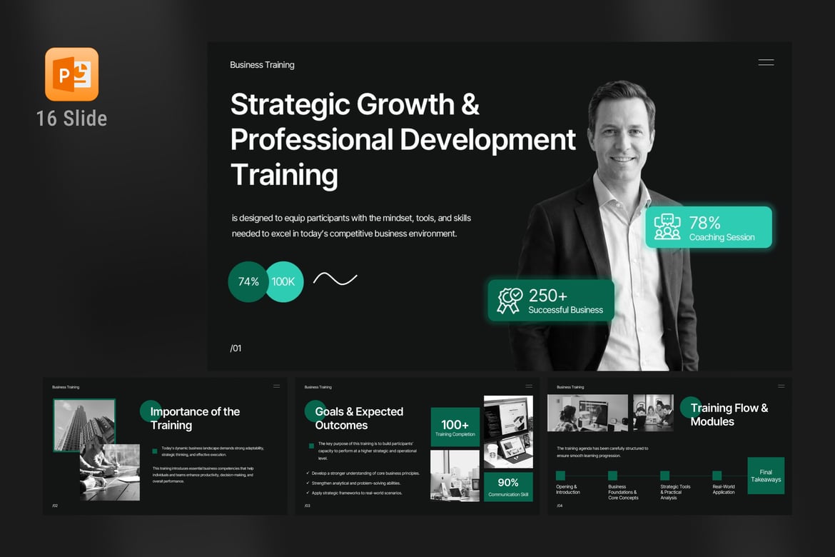 Template Presentasi PowerPoint untuk Pelatihan Bisnis yang Profesional