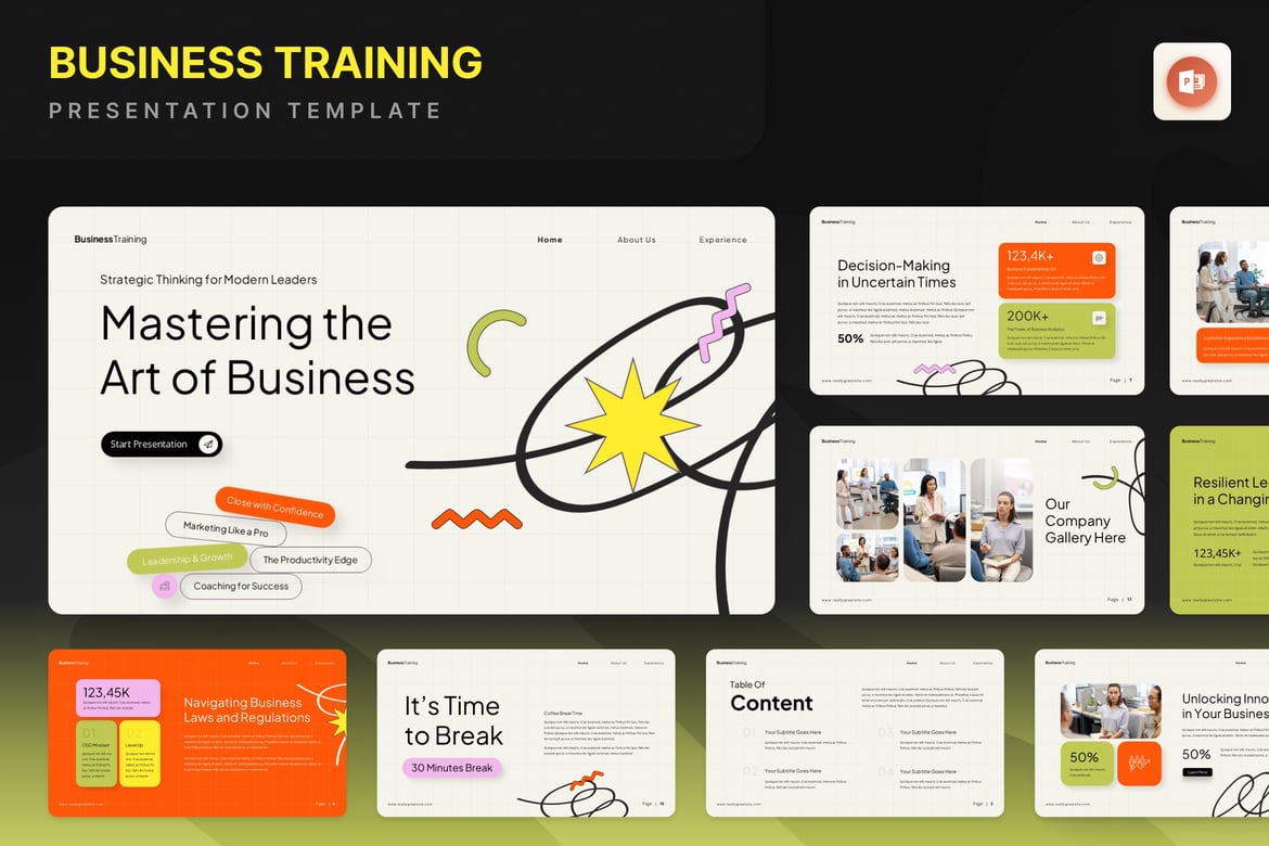 Template Presentasi Bisnis - PowerPoint Profesional