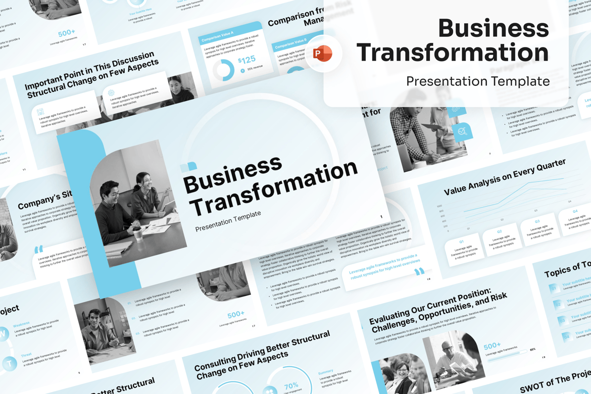Template PowerPoint Transformasi Bisnis yang Menginspirasi