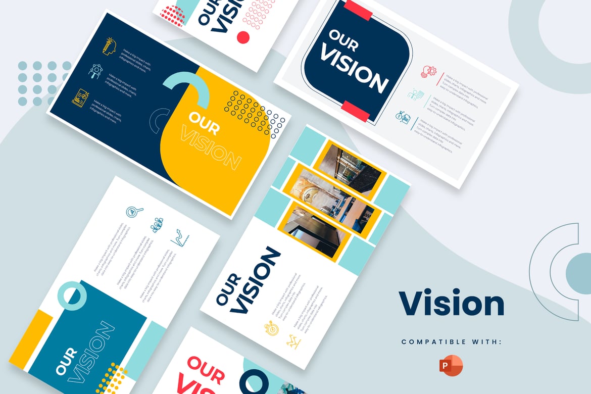 Template Presentasi Visio Modern untuk PowerPoint