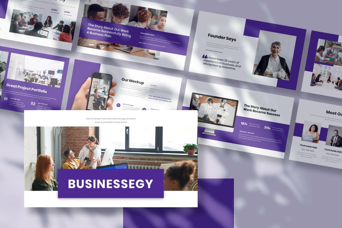 Template Presentasi Bisnis Profesional - Businessegy