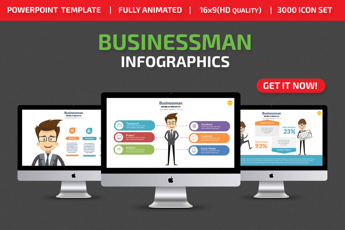Template Presentasi Powerpoint untuk Pengusaha yang Menarik
