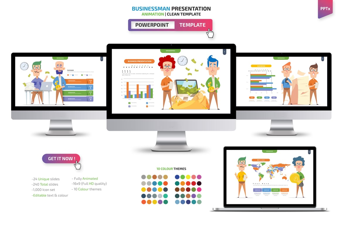 Template Presentasi PowerPoint Profesional untuk Pebisnis