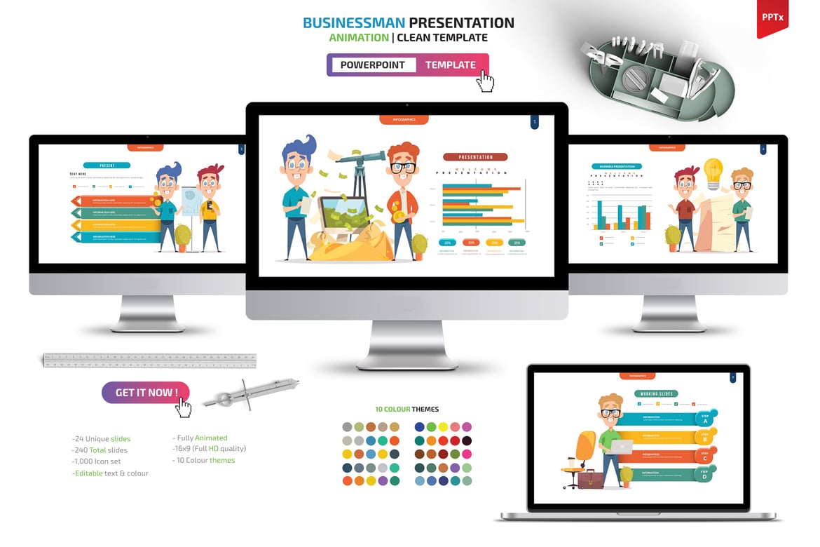 Template Presentasi PowerPoint Profesional untuk Pebisnis