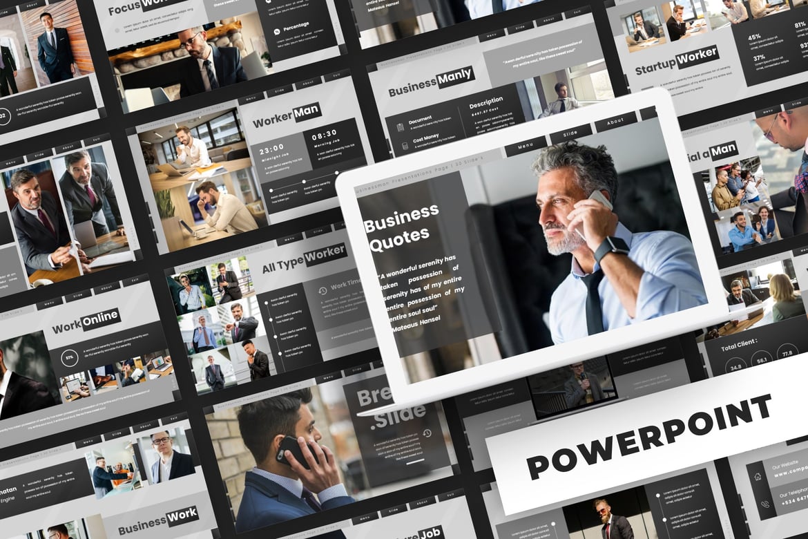 Template PowerPoint Bisnis - Solusi Presentasi Profesional
