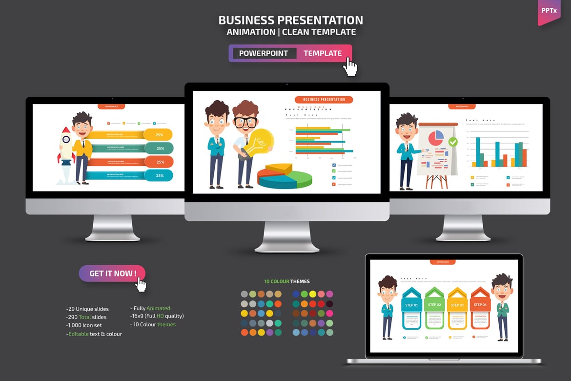 Template PowerPoint Profesional untuk Pengusaha