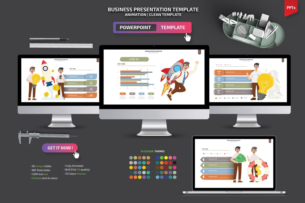 Template PowerPoint Bisnis yang Profesional dan Menarik