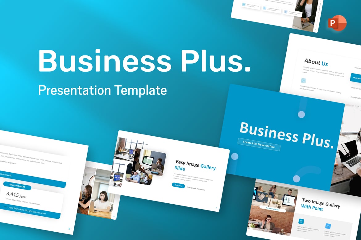 Template Presentasi PowerPoint BusinessPlus yang Menarik