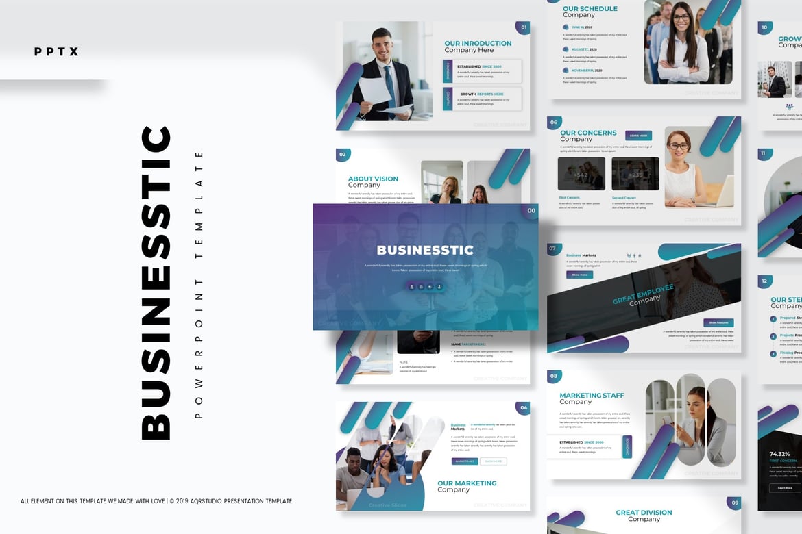 Template PowerPoint Businesstic - Solusi Presentasi Multifungsi