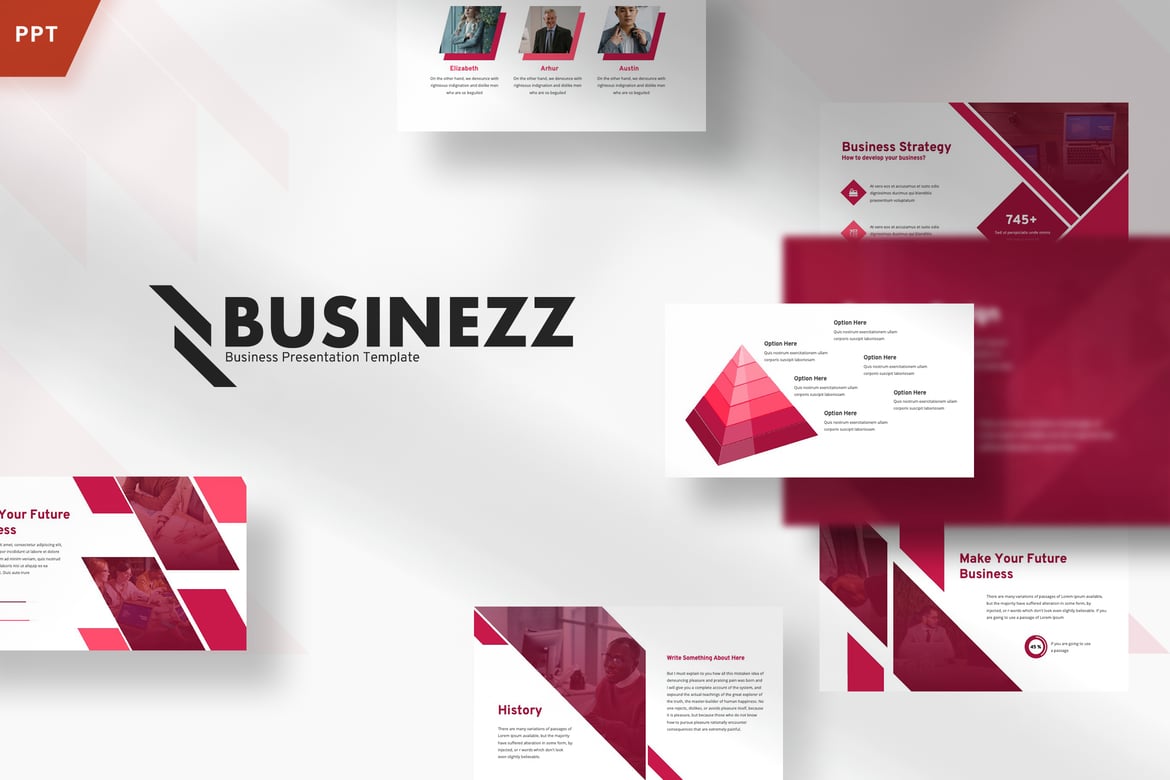 Template Presentasi PowerPoint Businezz yang Menarik dan Profesional