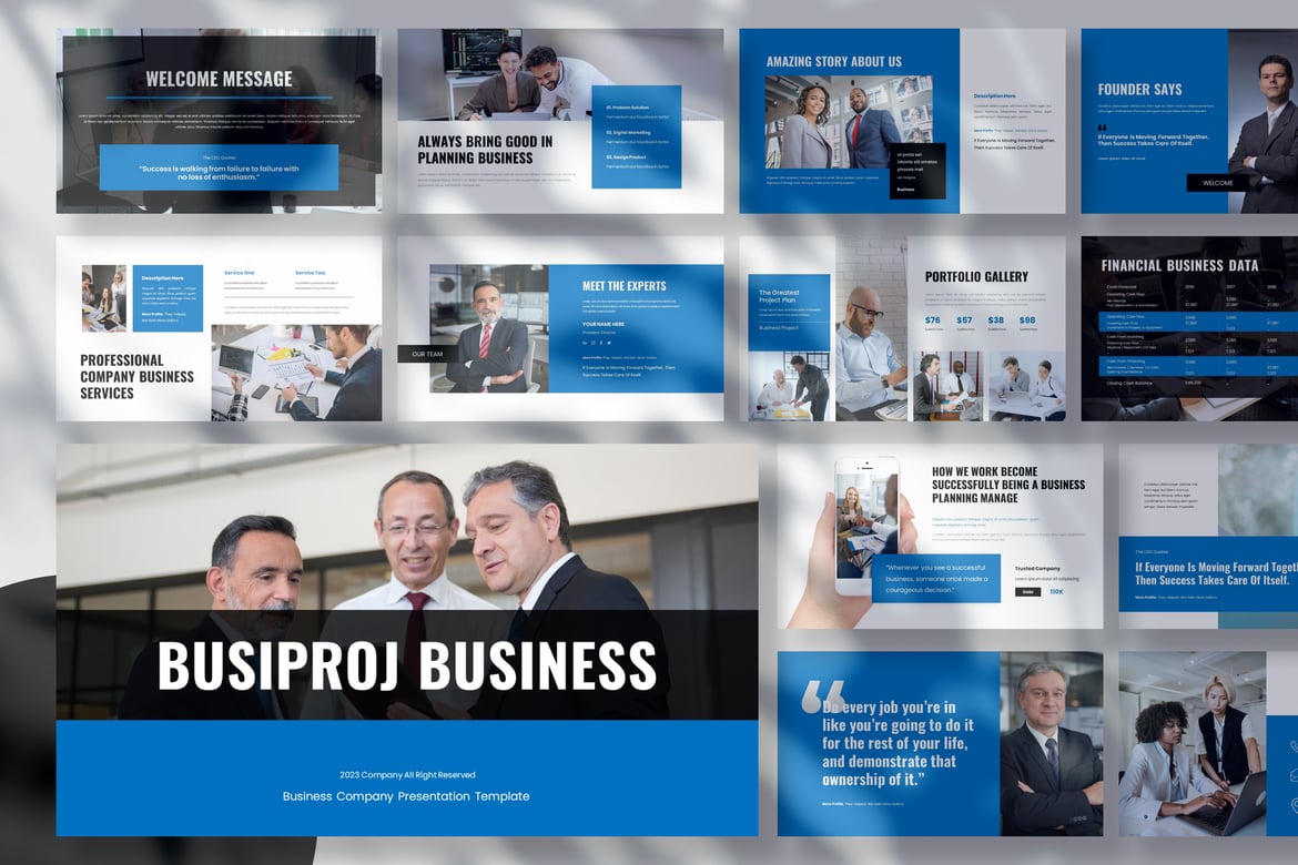 Template Presentasi Bisnis Busiproj yang Menarik dan Profesional