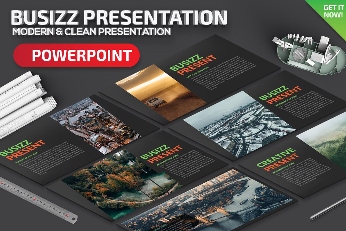 Template Presentasi Powerpoint Busizz yang Menarik dan Profesional
