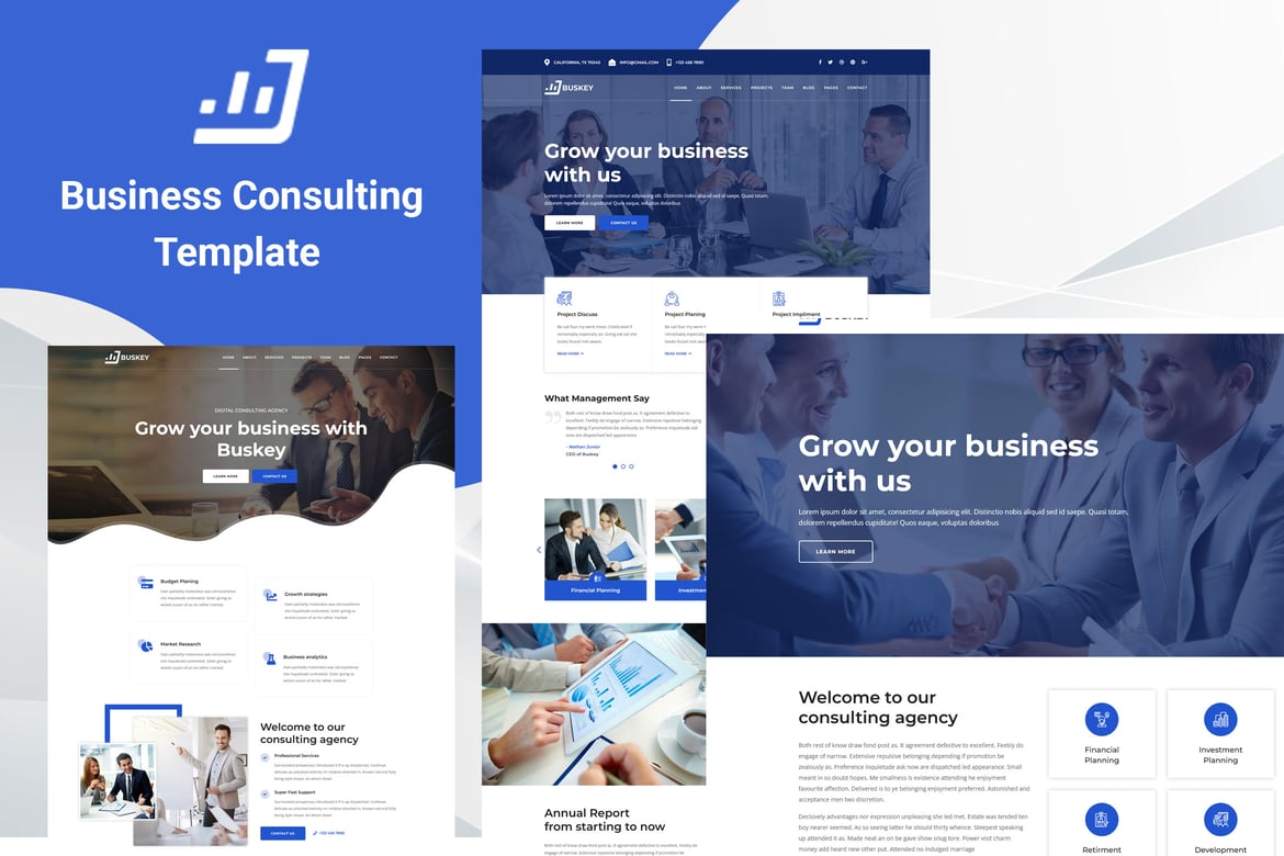 Buskey - Template Website Bisnis Korporat Modern