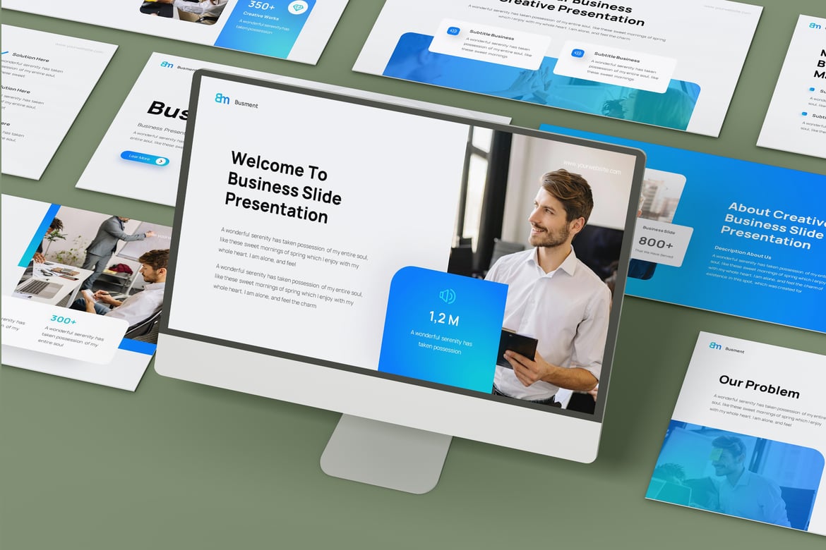 Busment - Template PowerPoint Bisnis Modern