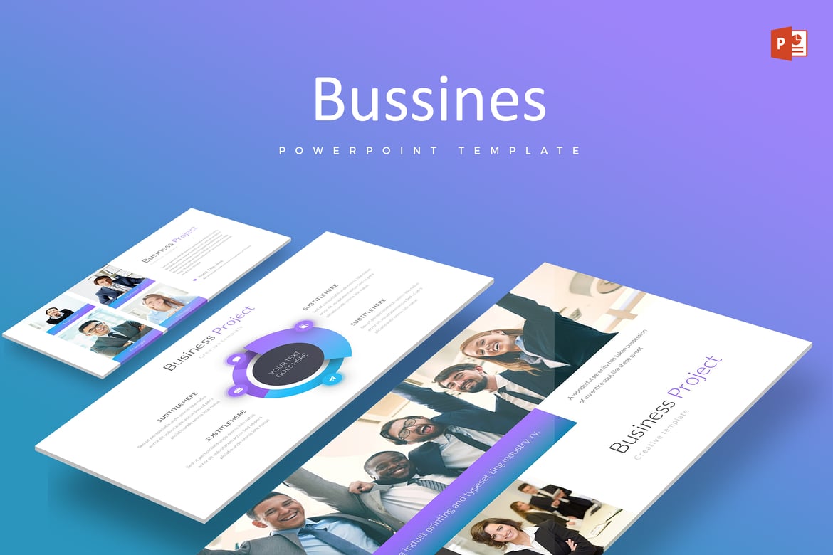 Template PowerPoint Proyek Bisnis yang Menarik