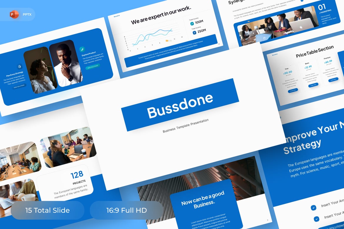 Bussdone - Template PowerPoint Bisnis yang Menarik