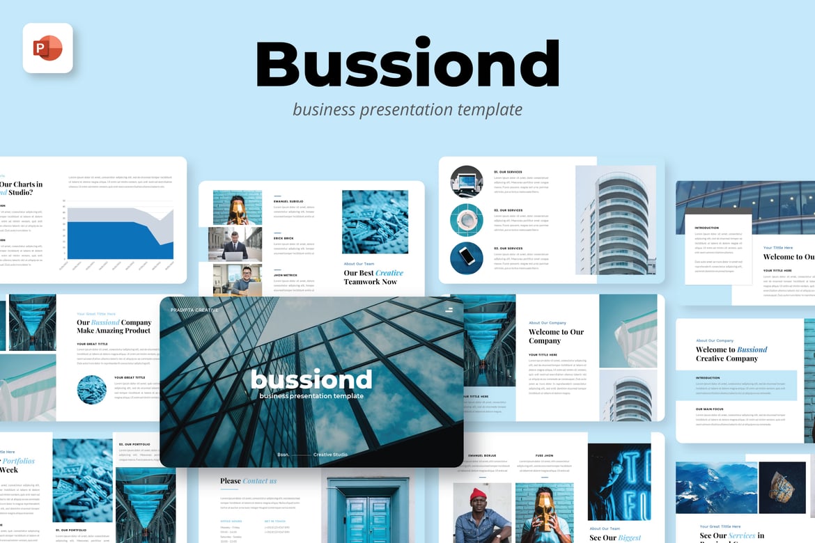 Template PowerPoint Bisnis Bussiond yang Menarik dan Profesional