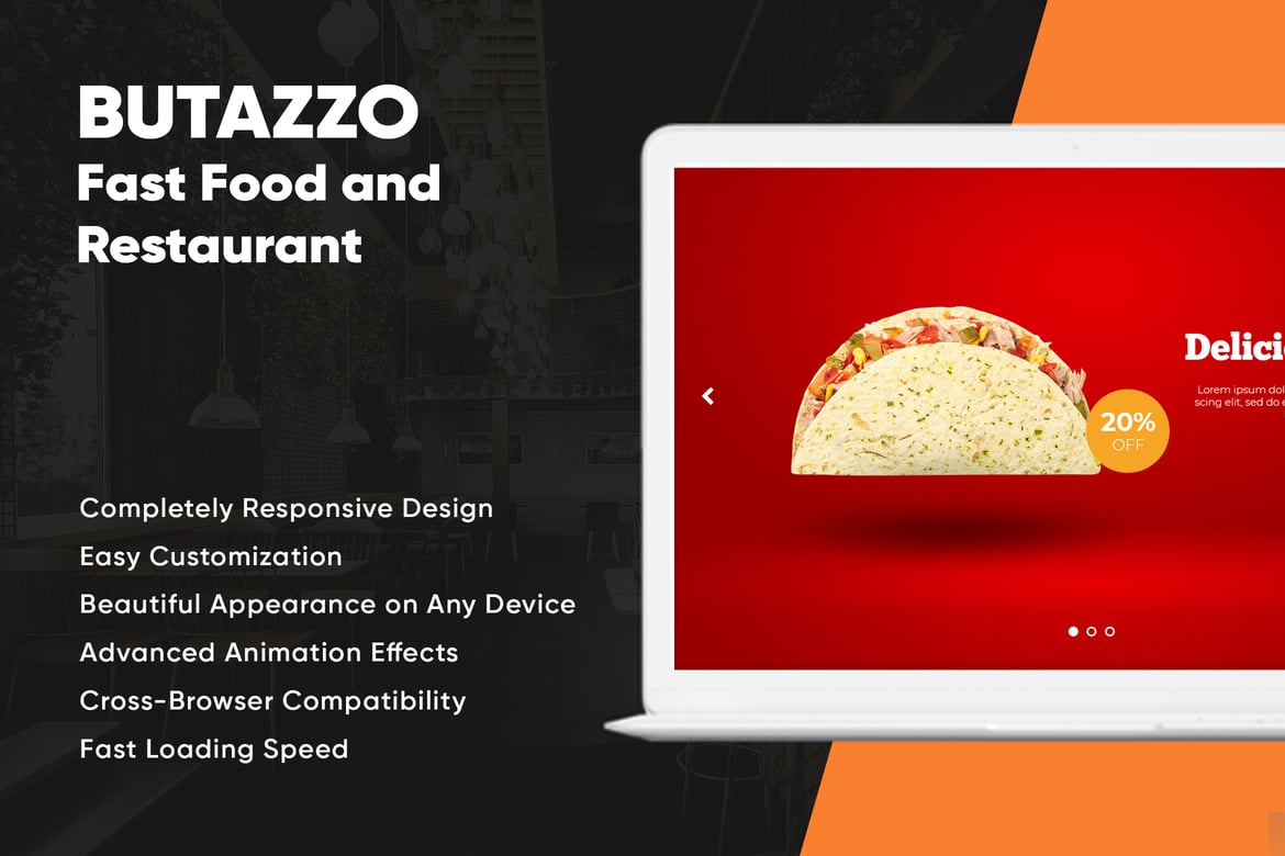 Butazzo - Template Web Responsif untuk Fast Food dan Restoran