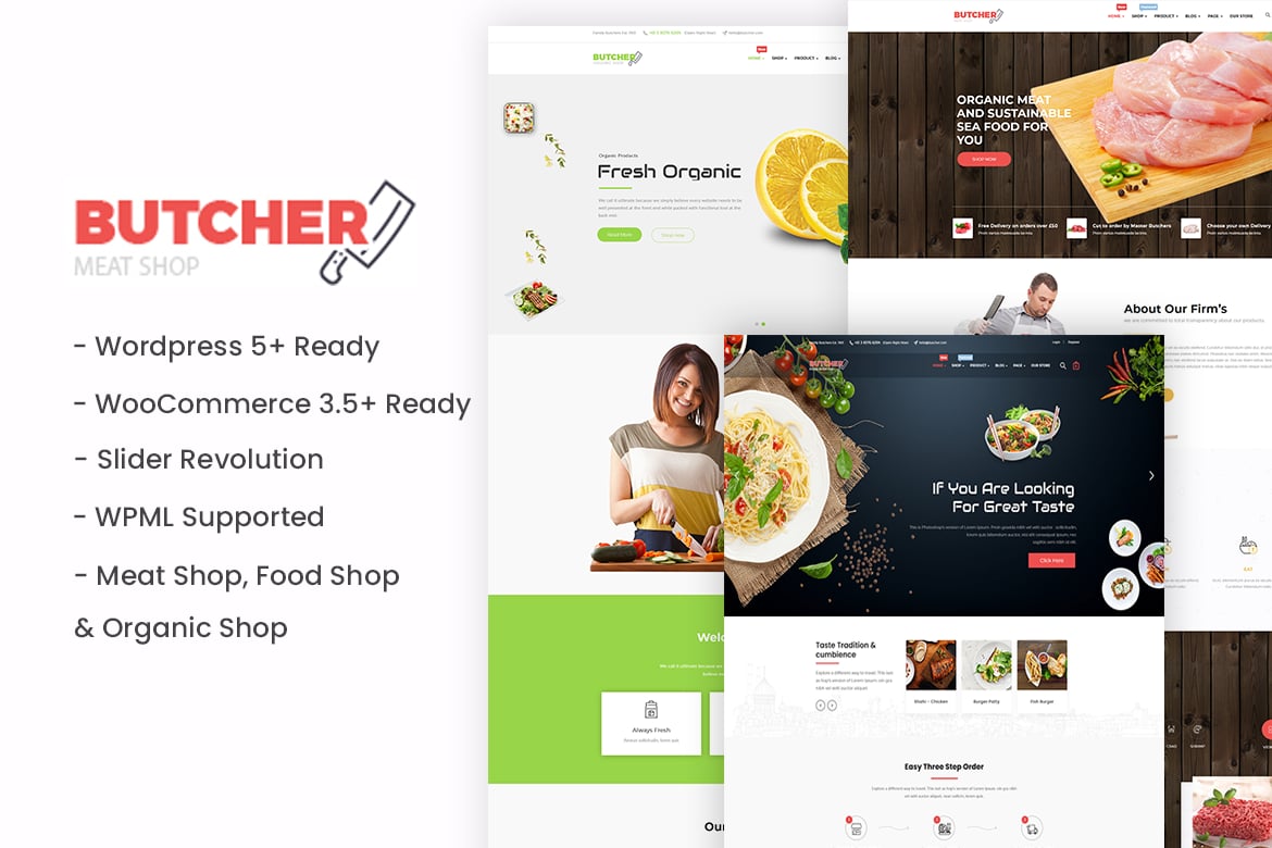 Tema WordPress Butcher - Solusi Ideal untuk Toko Daging dan Organik