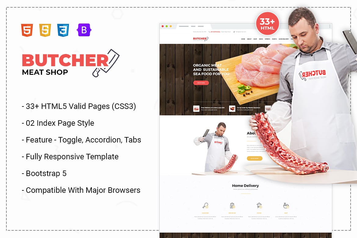 Template Website Butcher - Solusi eCommerce untuk Toko Daging Anda