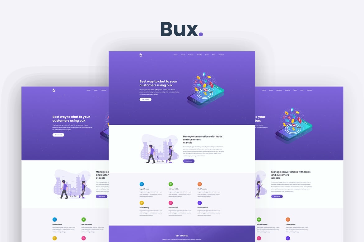 Bux - Template Website Modern untuk Startup dan SaaS
