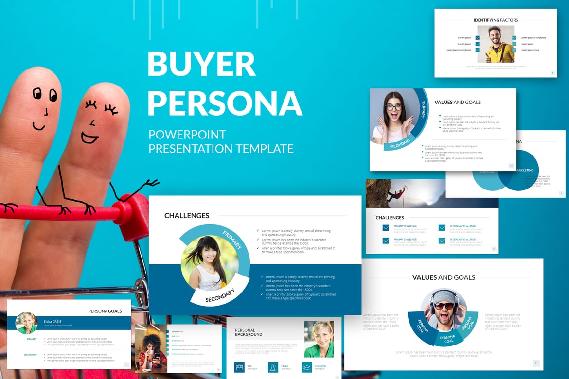 Template PowerPoint Persona Pembeli yang Menarik dan Efektif