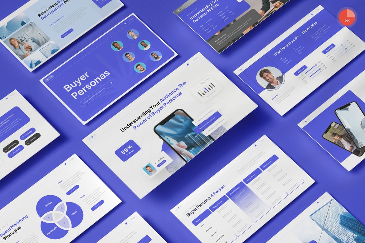 Template Presentasi Buyer Persona yang Menarik dan Profesional