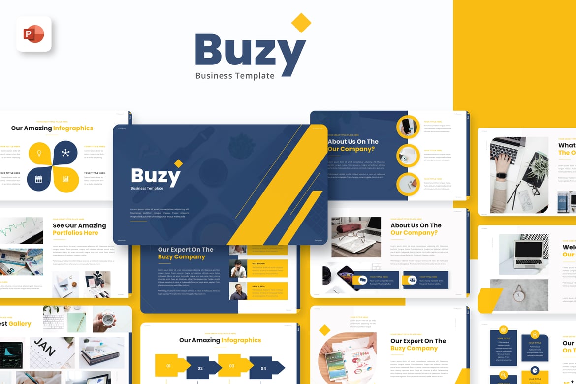 Template PowerPoint Bisnis Modern dan Profesional