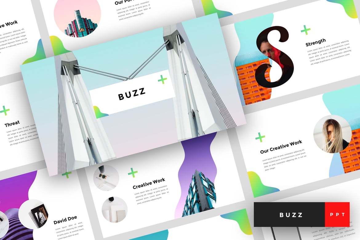 Buzz - Template PowerPoint Kreatif yang Menarik