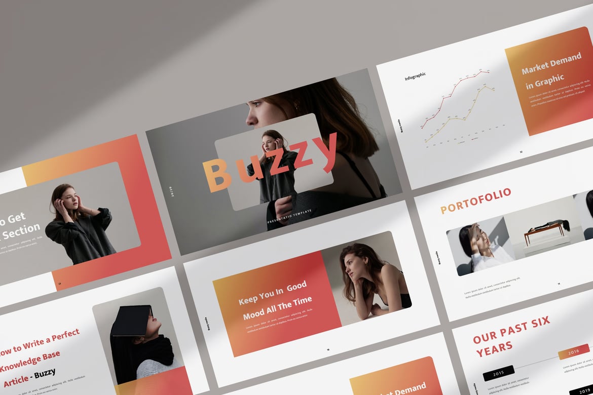 Template PowerPoint Buzzy: Solusi Presentasi Minimalis yang Menarik