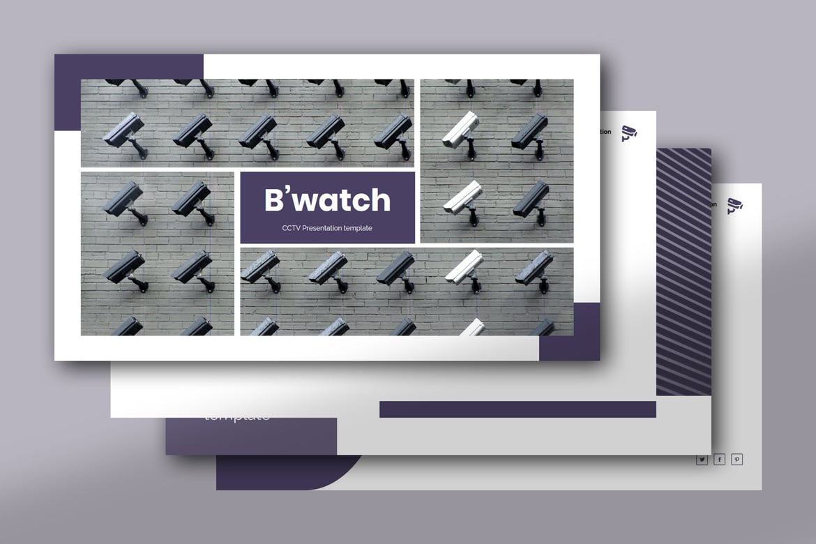 B'watch - Template Presentasi PowerPoint CCTV yang Menarik