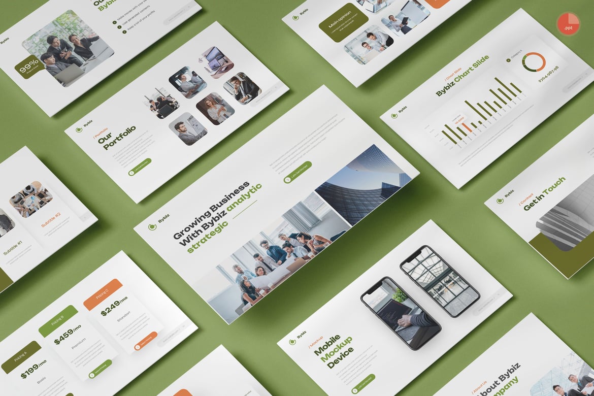 Bybiz - Template Presentasi PowerPoint untuk Bisnis yang Menarik