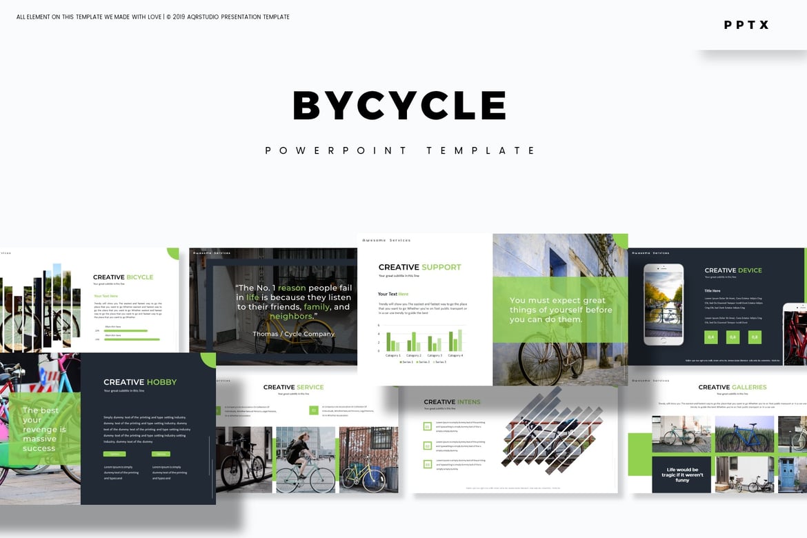 Template Powerpoint Bycycle - Solusi Presentasi yang Menarik